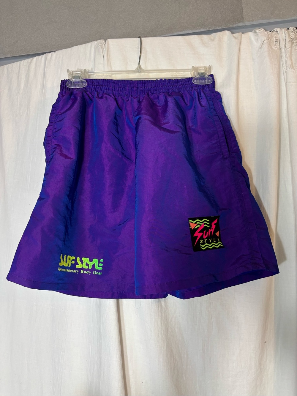 Surf Style Body Gear purple vintage men’s swim trunks 80s 90s